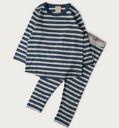 Merino Pyjama Set | Denim Stripe - Merino & Me
