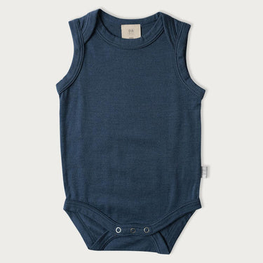 Merino Singlet Bodysuit | Denim