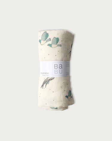 Babu Muslin Swaddle Wrap - Kereru - view 3