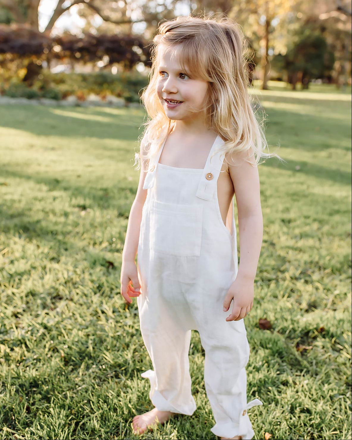Muslin Frankie Overalls - Vanilla