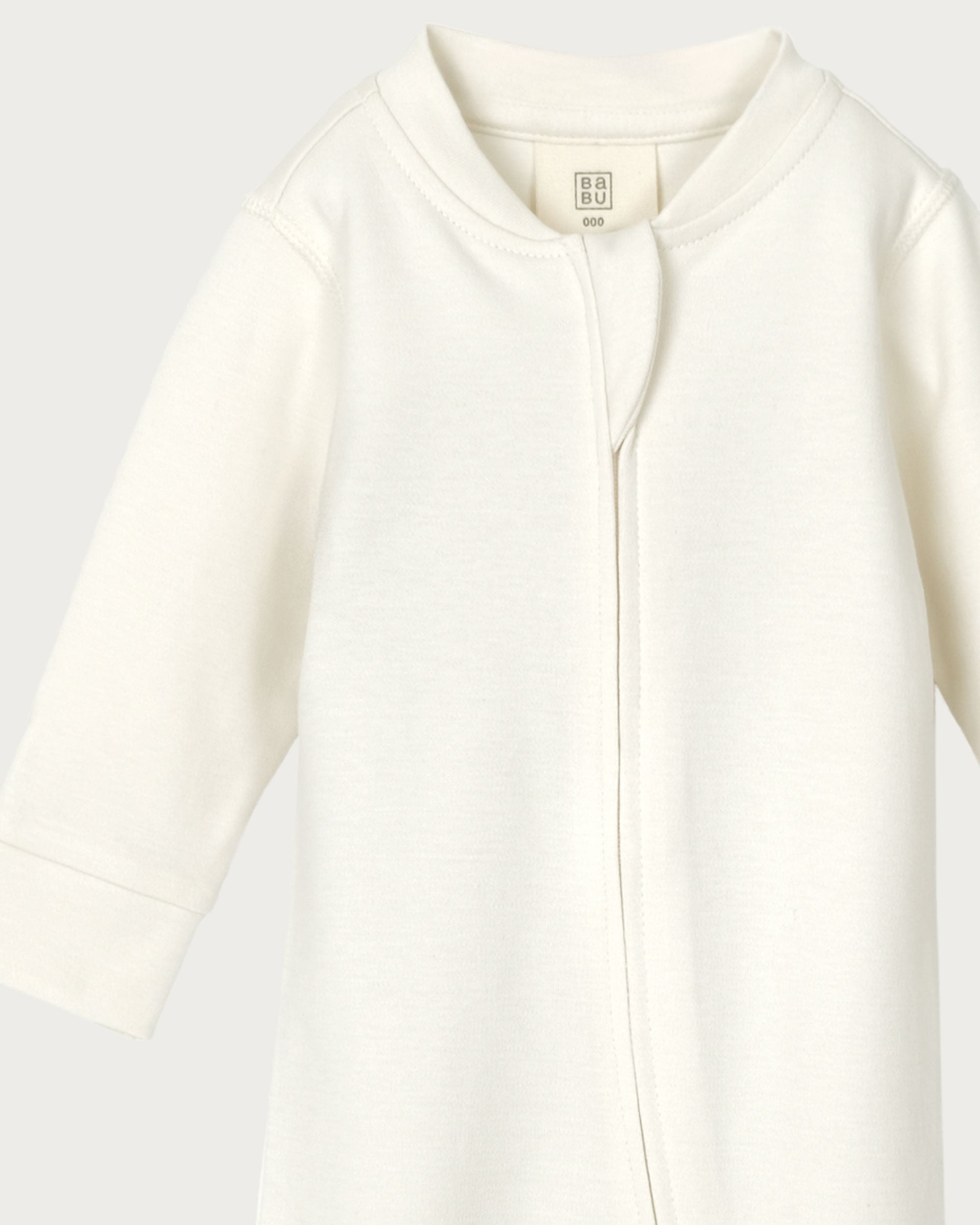 Footless Onesie Zipsuit - Cream