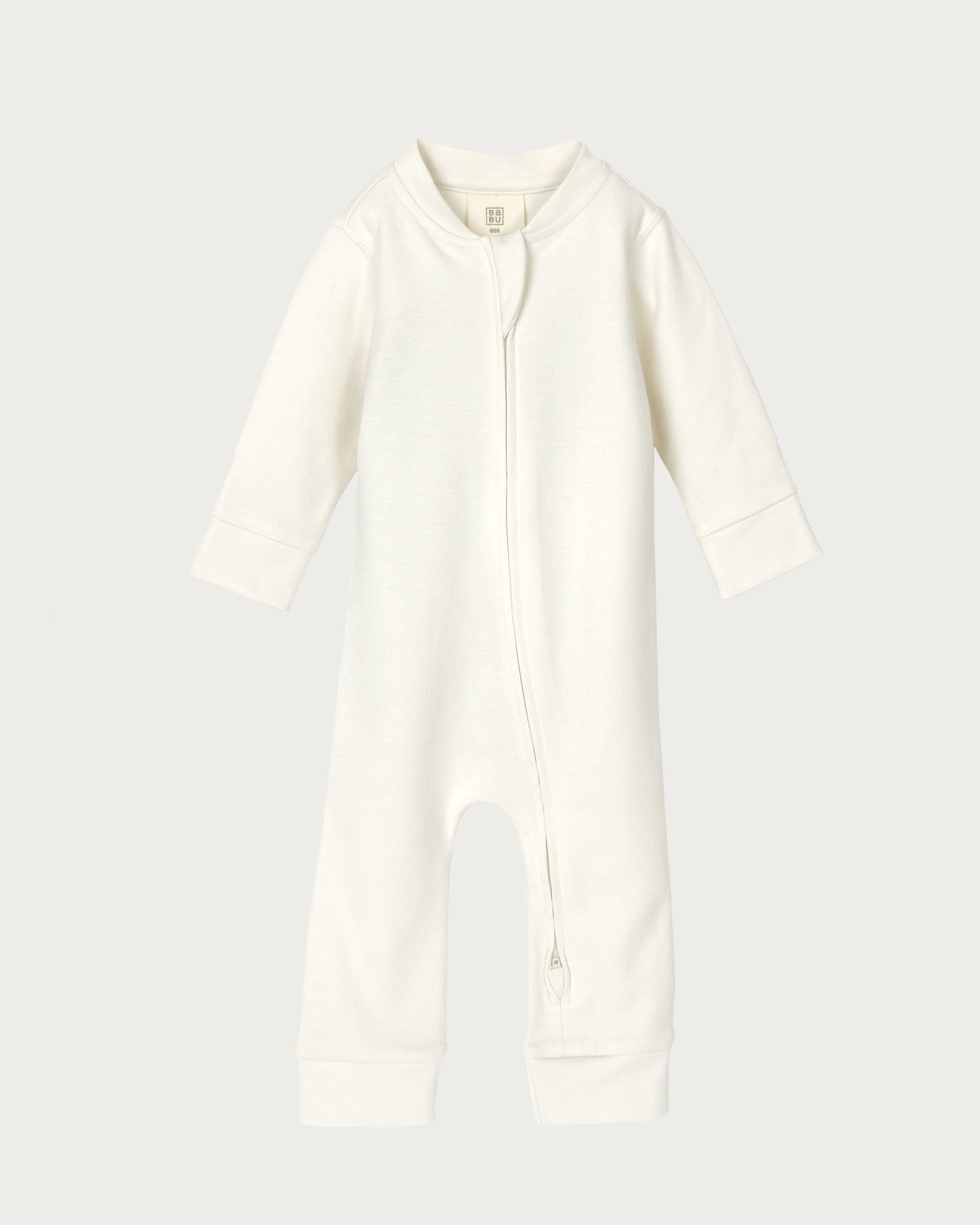 Footless Onesie Zipsuit - Cream