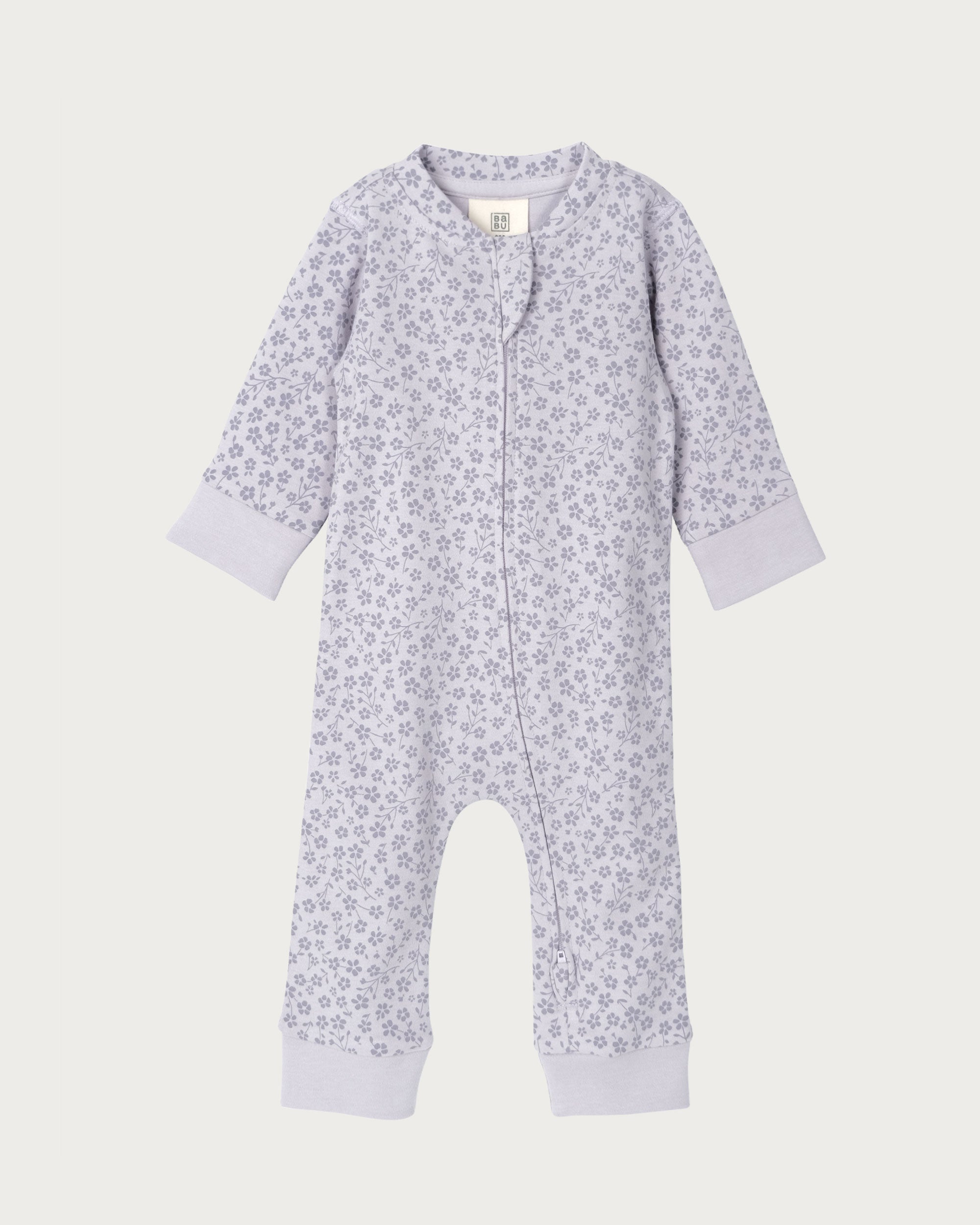 Footless Printed Onesie Zipsuit - Ditsy Floral