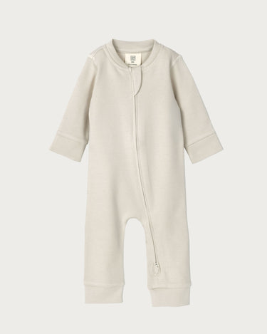 Cotton Footless Onesie - Oat