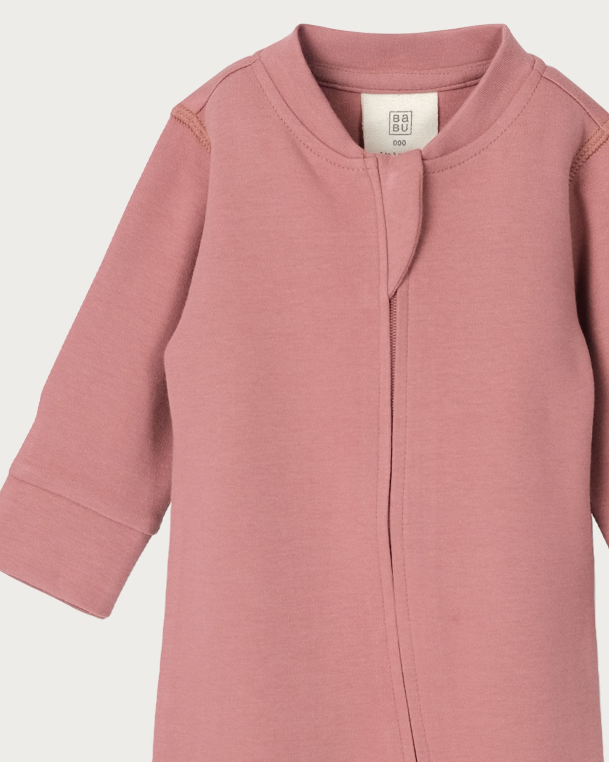 Footless Onesie Zipsuit - Rose