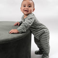 Babu Merino Footed Onesie - Sage Stripe - view 6