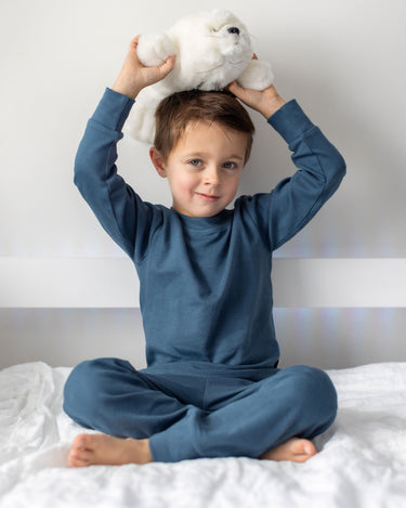 Babu Cotton Long Sleeve PJ Set - Denim - view 2
