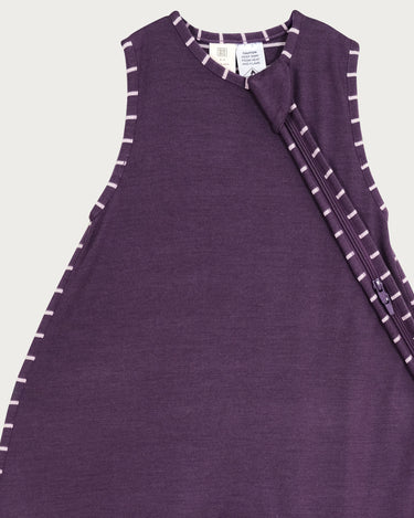 Babu Merino 3 Seasons Sleeping Bag - Plum - close up detail