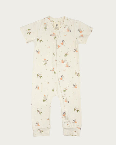 Cotton Short Sleeve Onesie - Galah