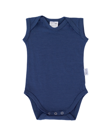Singlet Bodysuit | Navy - Merino & Me