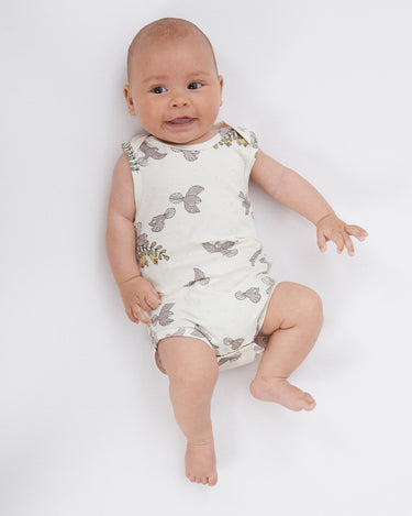 Babu Cotton Singlet Bodysuit - Piwakawaka - view 4