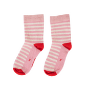 Crew Merino Socks | Pink Stripe - Merino & Me