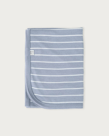Merino Swaddle Wrap - Periwinkle Stripe