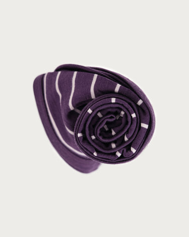 Babu Merino Swaddle Wrap - Plum Stripe - view 3