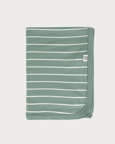 Merino Swaddle Wrap - Sage Stripe