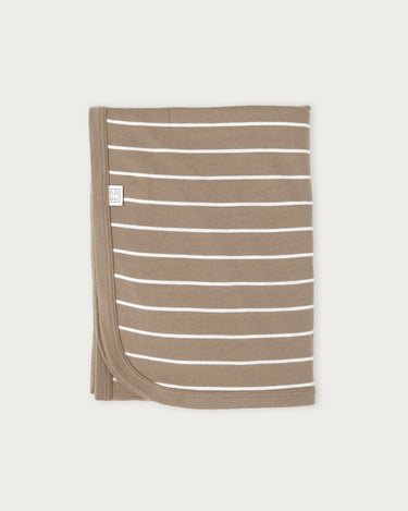 Merino Swaddle Wrap - Walnut Stripe