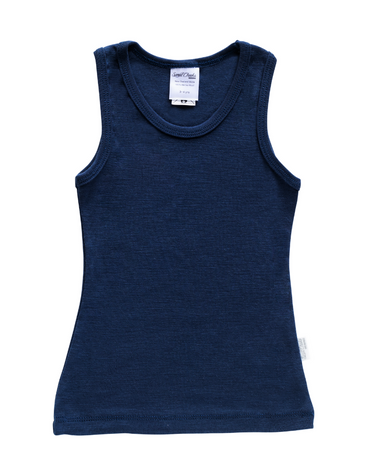 Merino Singlet | Indigo - Merino & Me