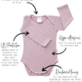 Long Sleeve Bodysuit | Blush - Merino & Me