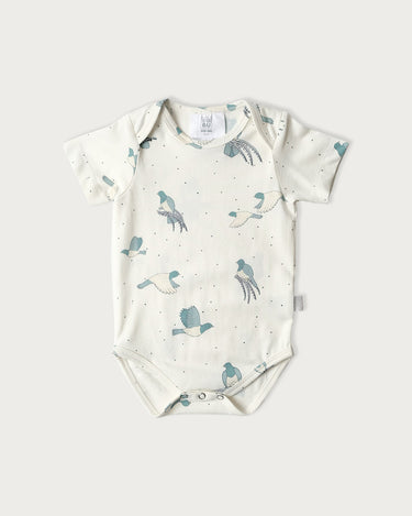 Babu Cotton Short Sleeve Bodysuit - Kereru