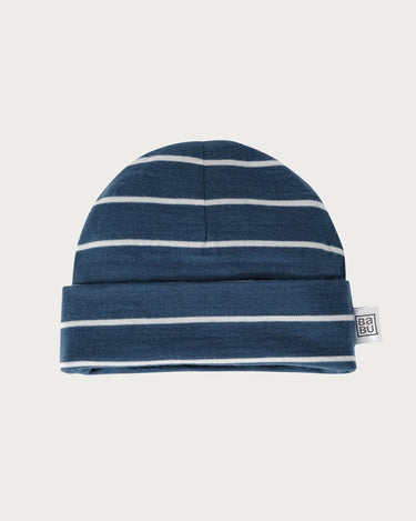 Merino Beanie - Denim Stripe
