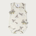 Babu Cotton Singlet Bodysuit - Piwakawaka